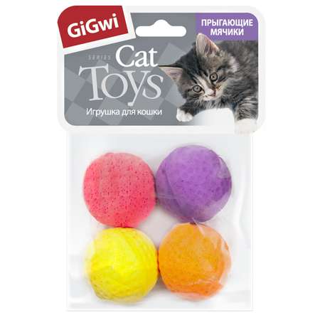 Игрушка для кошек GiGwi Мячик 4шт 75294