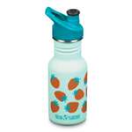 Детская бутылка Klean Kanteen Kid Classic Narrow Sport 12oz Blue Tint Strawberries 355 мл