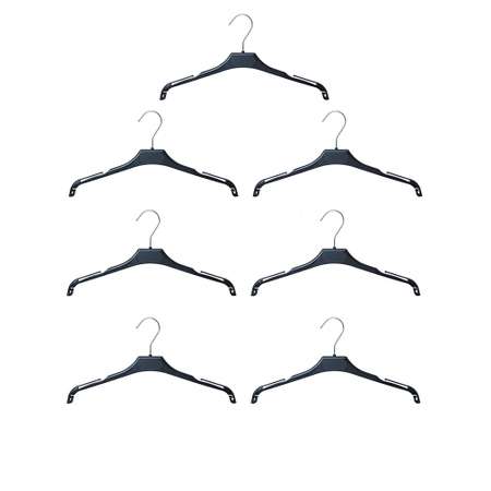 Вешалка-плечики Attache легкая для блузок пластик черный размер 44-46 7 штук