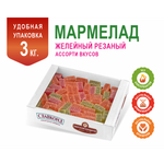 Мармелад желейный Ассорти 3 кг Тверской кондитер в форме кубиков