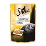 Корм влажный для кошек Sheba Appetito 85г с курицей и индейкой пауч