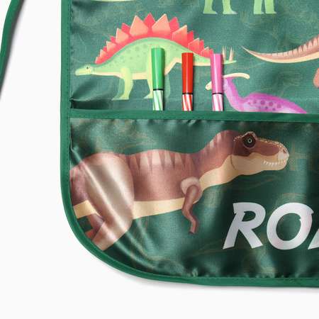 Набор для творчества Этель Динозавры фартук 49х39 см и нарукавники