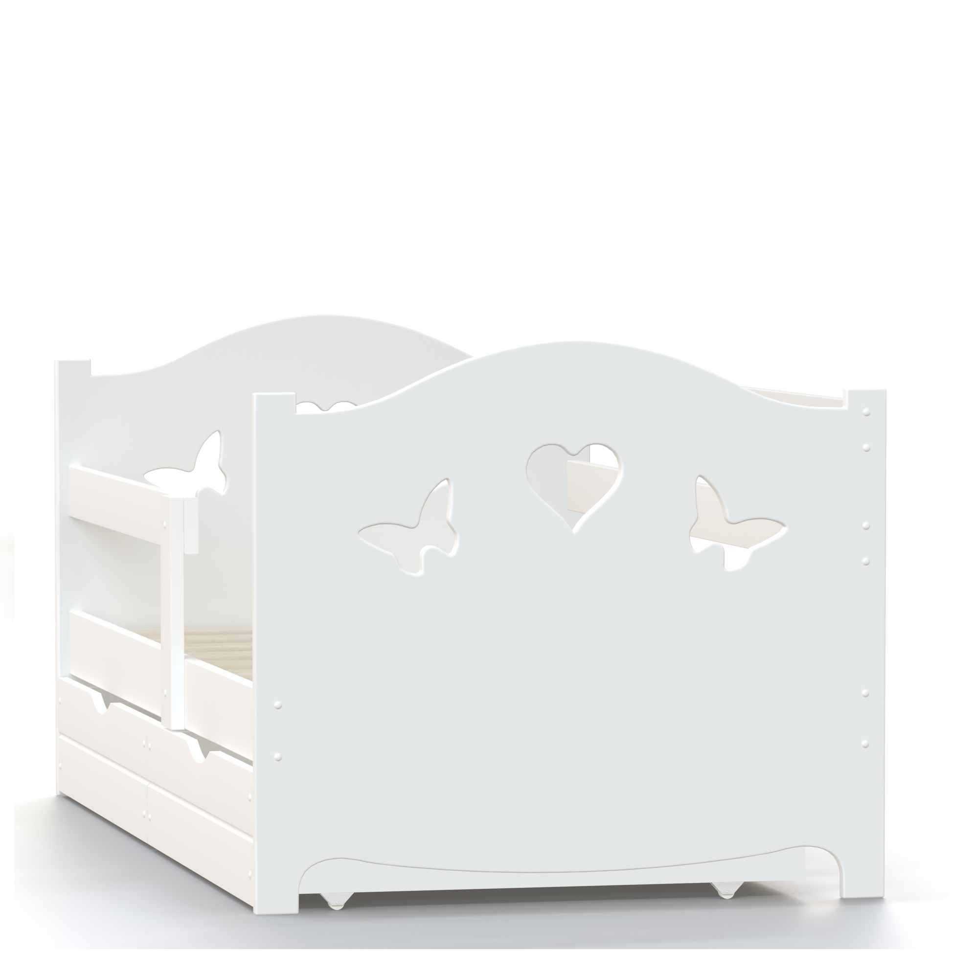 Кровать детская односпальная Roomiroom односпальная 160х80 с ящиками белая - фото 3