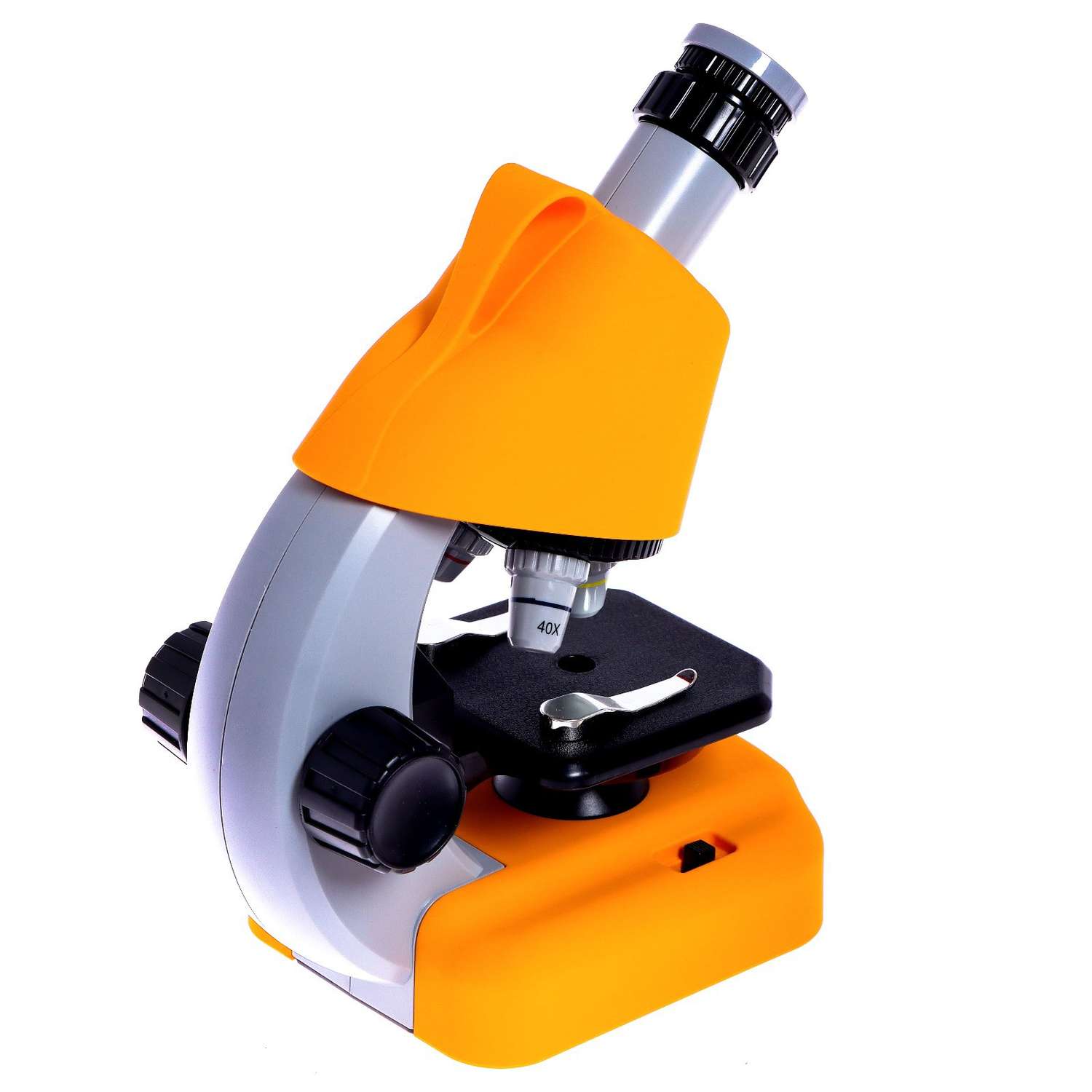 Микроскоп Sima-Land детский «Юный ученый» кратность х100 х400 х1200 подсветка цвет жёлтый - фото 4