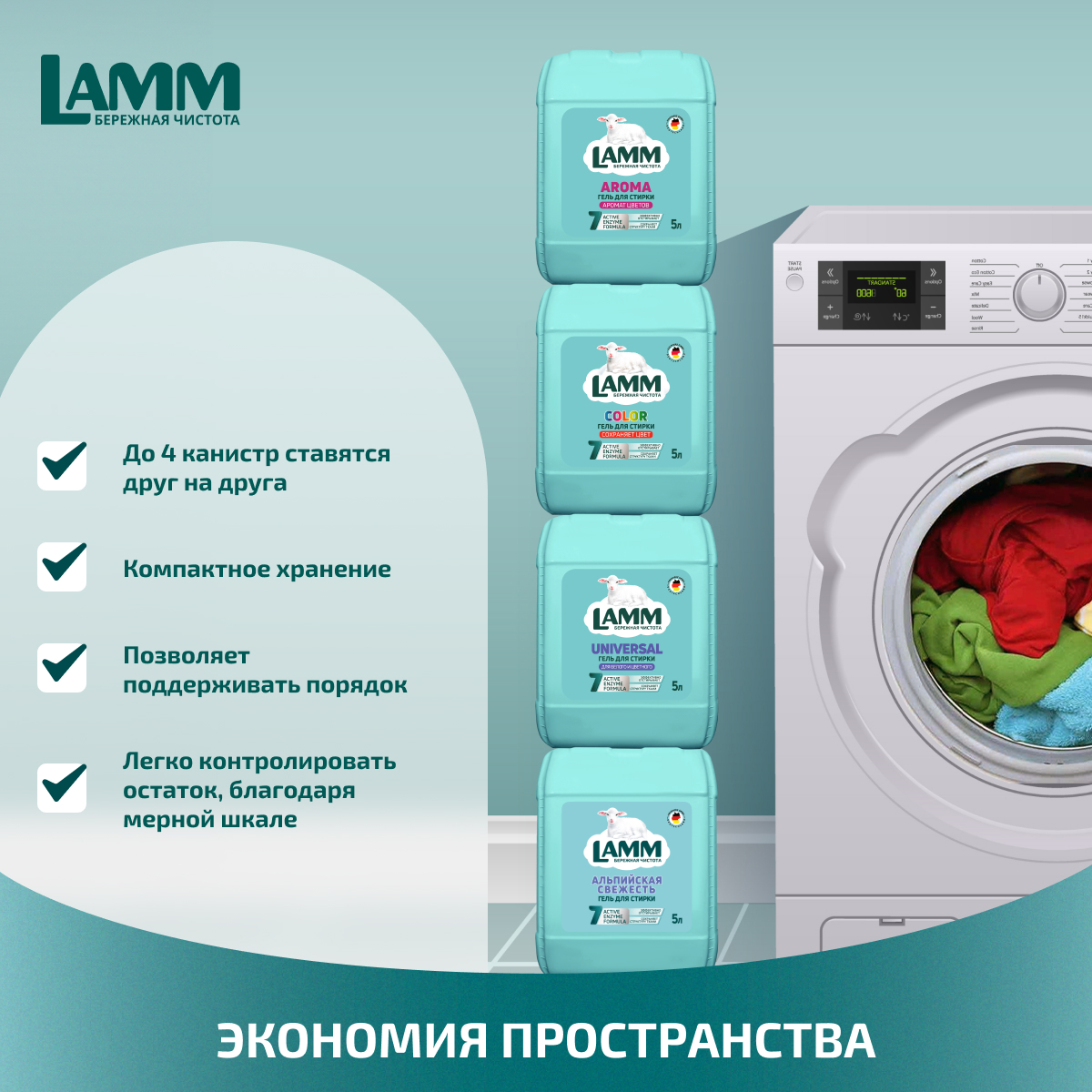 Гель для стирки LAMM Aroma 5л - фото 12