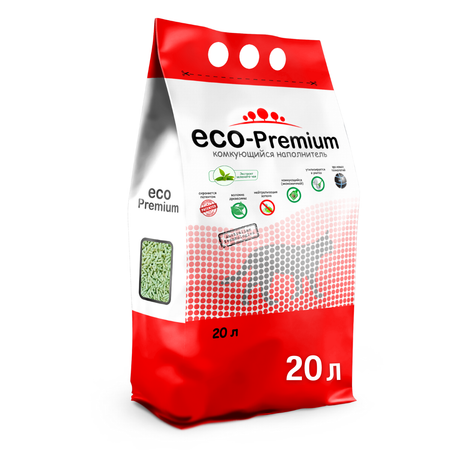 Наполнитель для кошек ECO-Premium с ароматам зеленого чая 20л