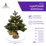 Искусственная елка Crystal Trees Ель ЦАРСКАЯ КОРОНА с вплетенной гирляндой 60 см.