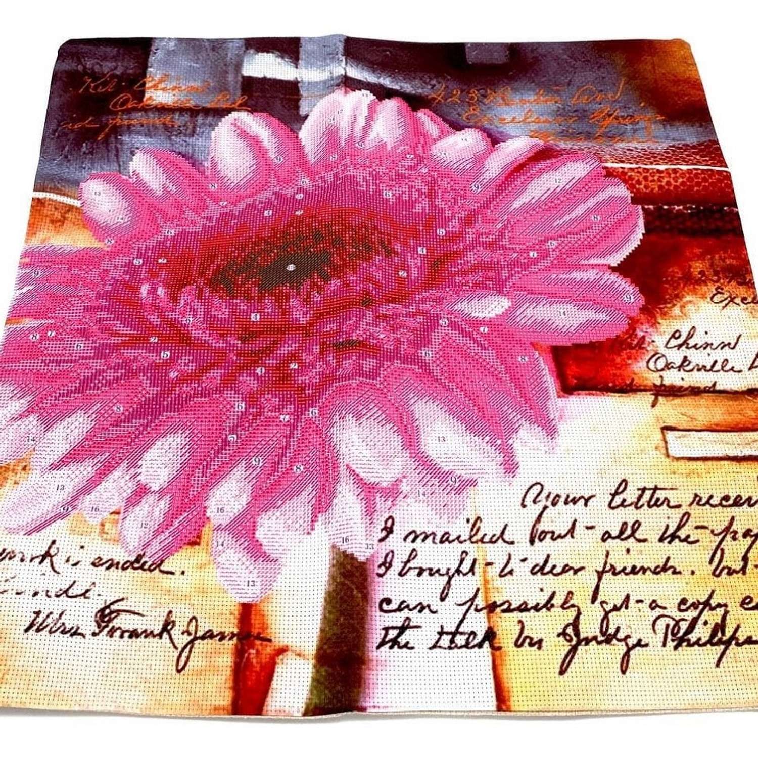 Набор для вышивания крестом Darvish Цветок герберы наволочка - фото 3