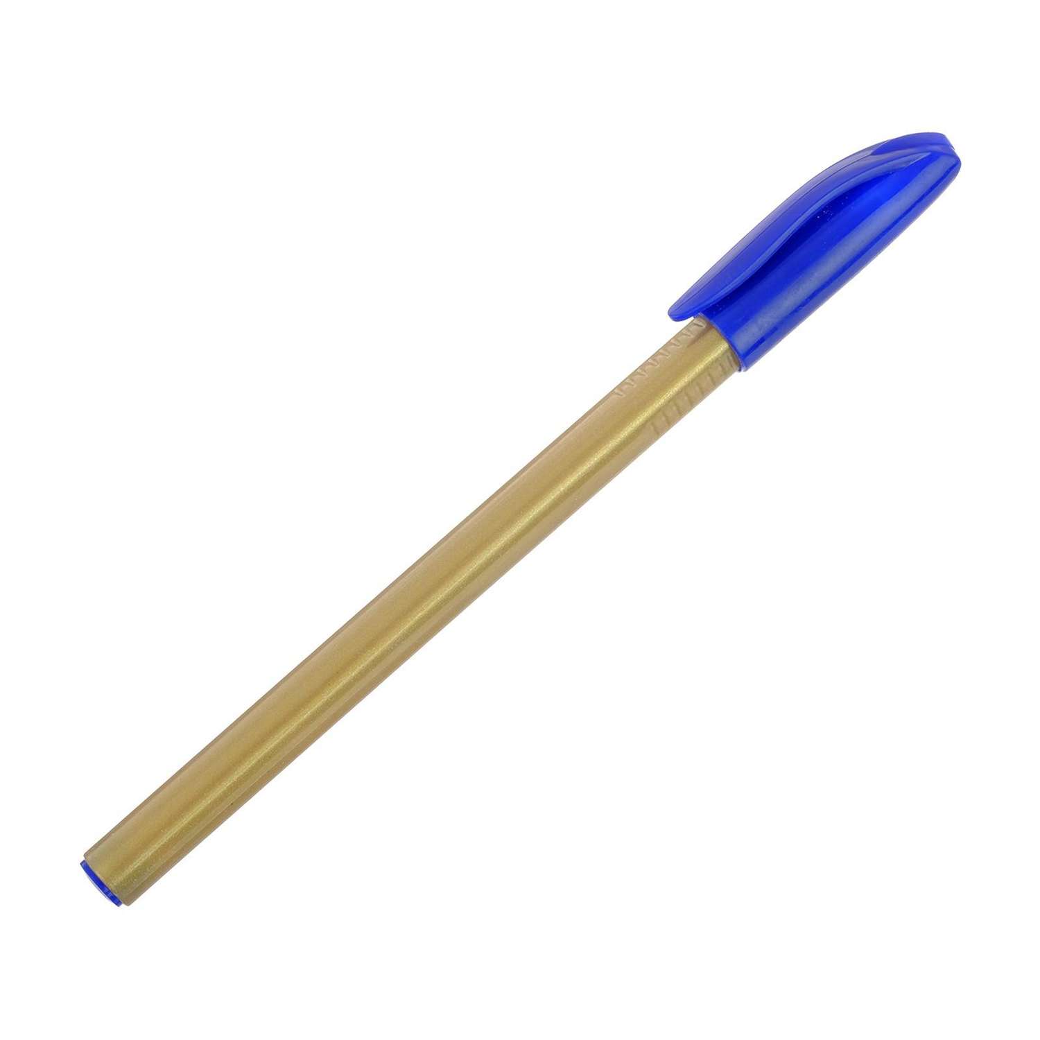 Ручка Calligrata 1.0 мм синий корпус треугольный золотой - фото 1