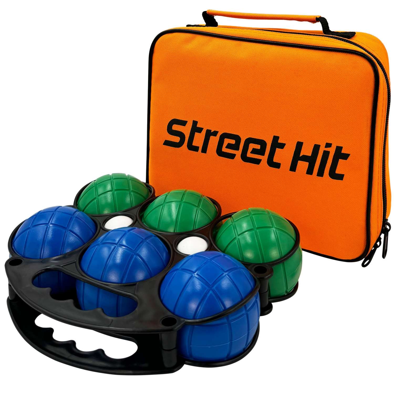 Набор для игры Street Hit Петанк 6 шаров из пластика синий и зеленый - фото 1