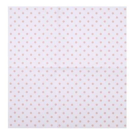 Канва Bestex для вышивания шитья и рукоделия дизайнерская 30*30 см Розовый горошек