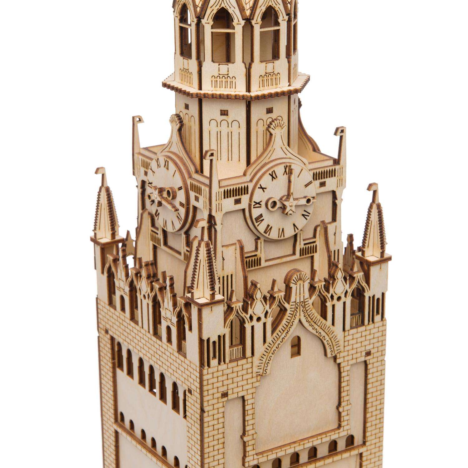 Сборная модель деревянная TADIWOOD Спасская башня Московского Кремля 59 см. 148 деталей - фото 2