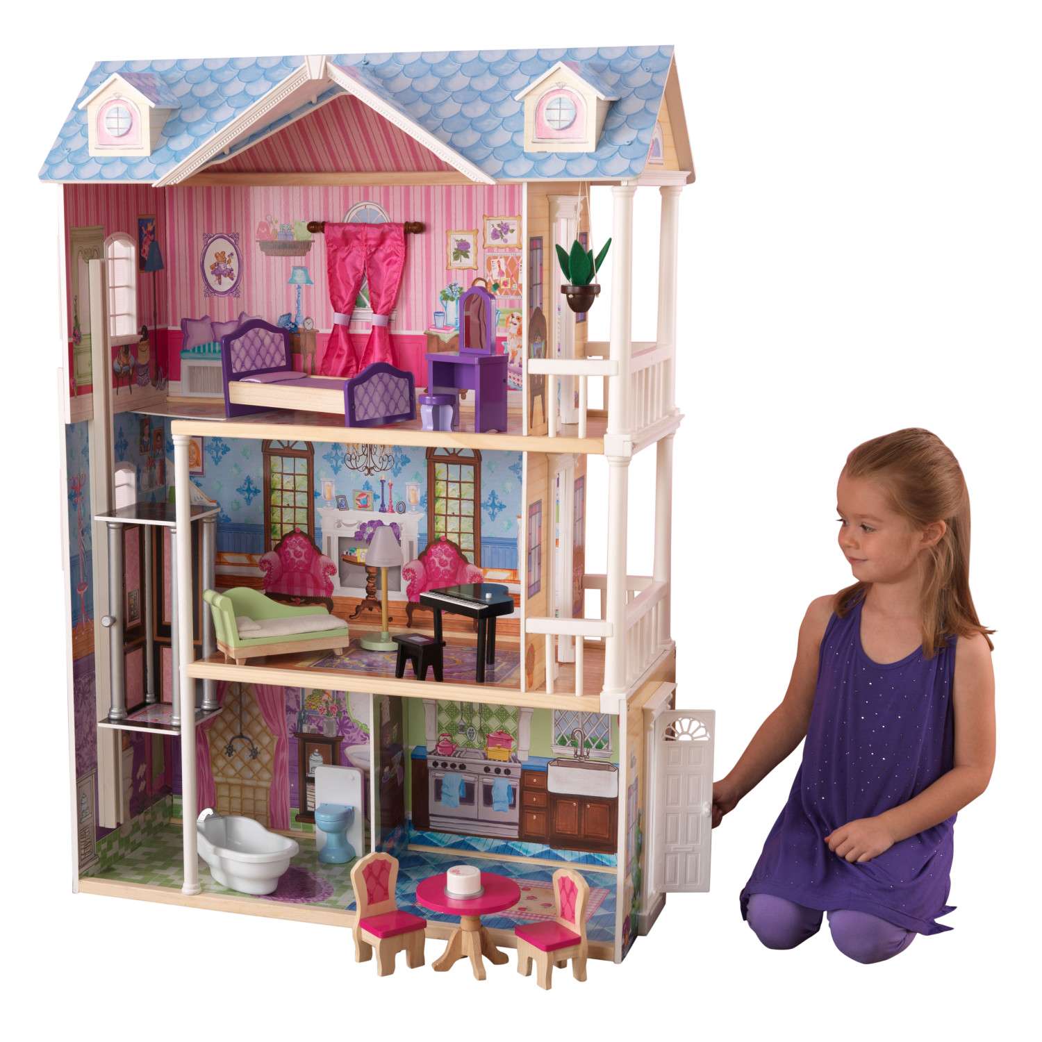 Кукольный домик  KidKraft Мечта с мебелью 14 предметов свет звук 65823_KE 65823_KE - фото 1