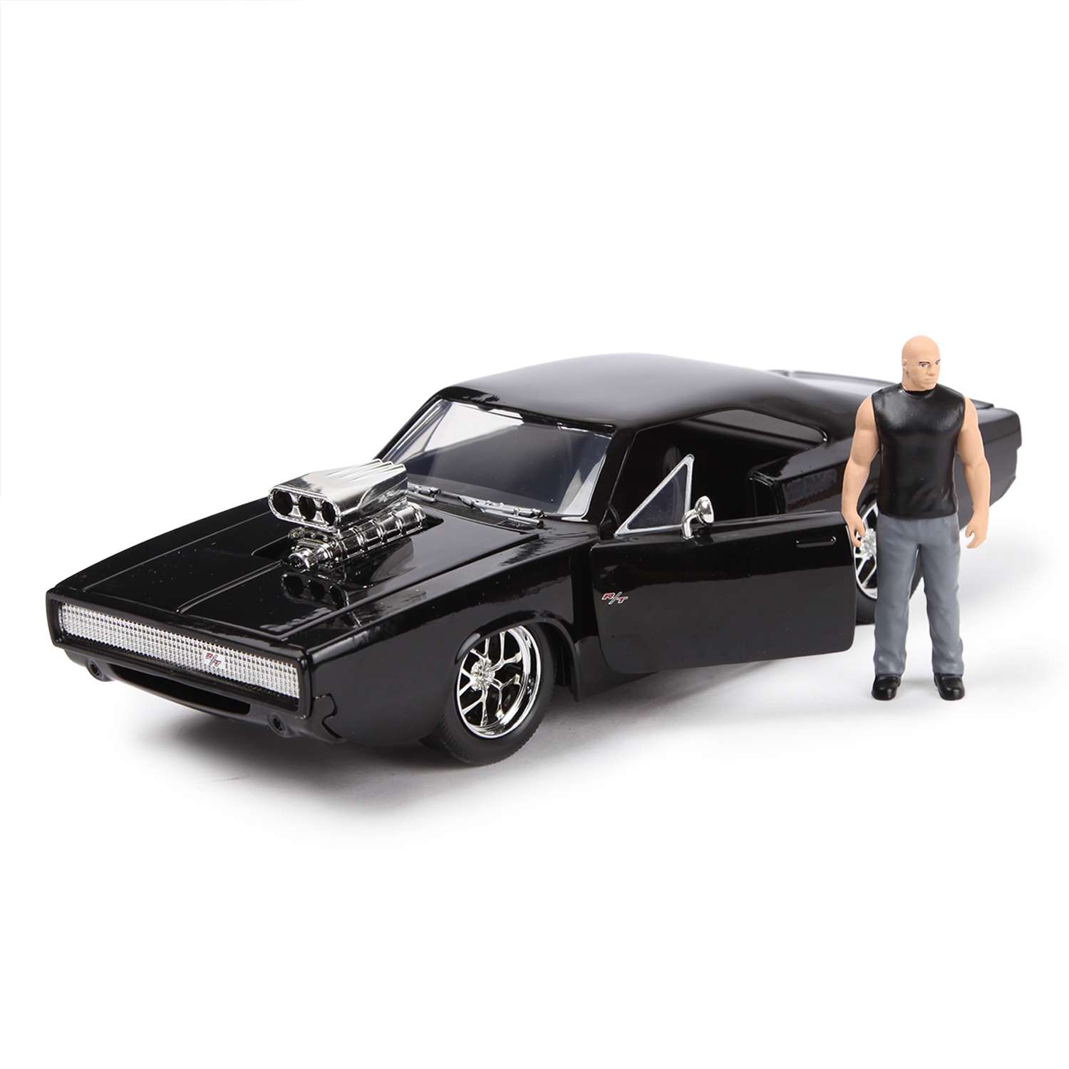 Машина Fast and Furious Jada 1970 Dodge Charger с фигуркой Доминика Торетто 30737 30737 - фото 1