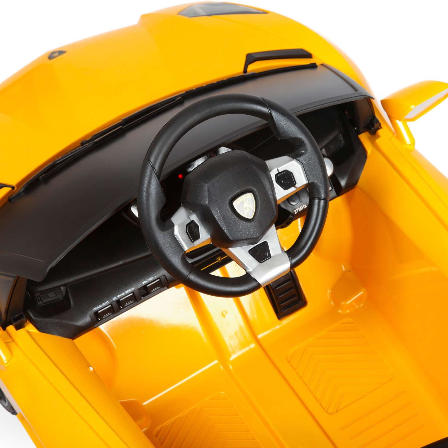 Электромобиль Rastar Lamborghini Aventador Желтый - фото 15