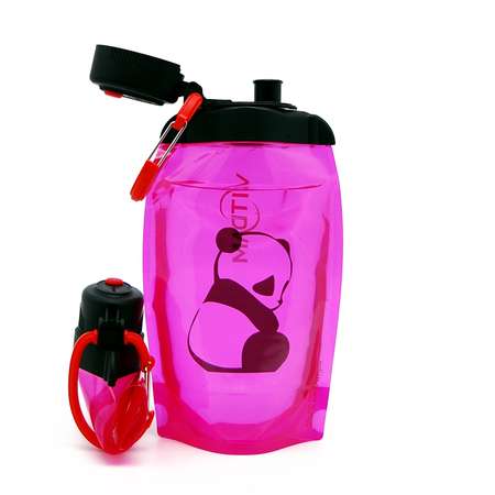 Бутылка для воды складная VITDAM МП розовая 500мл B050PIS 1411