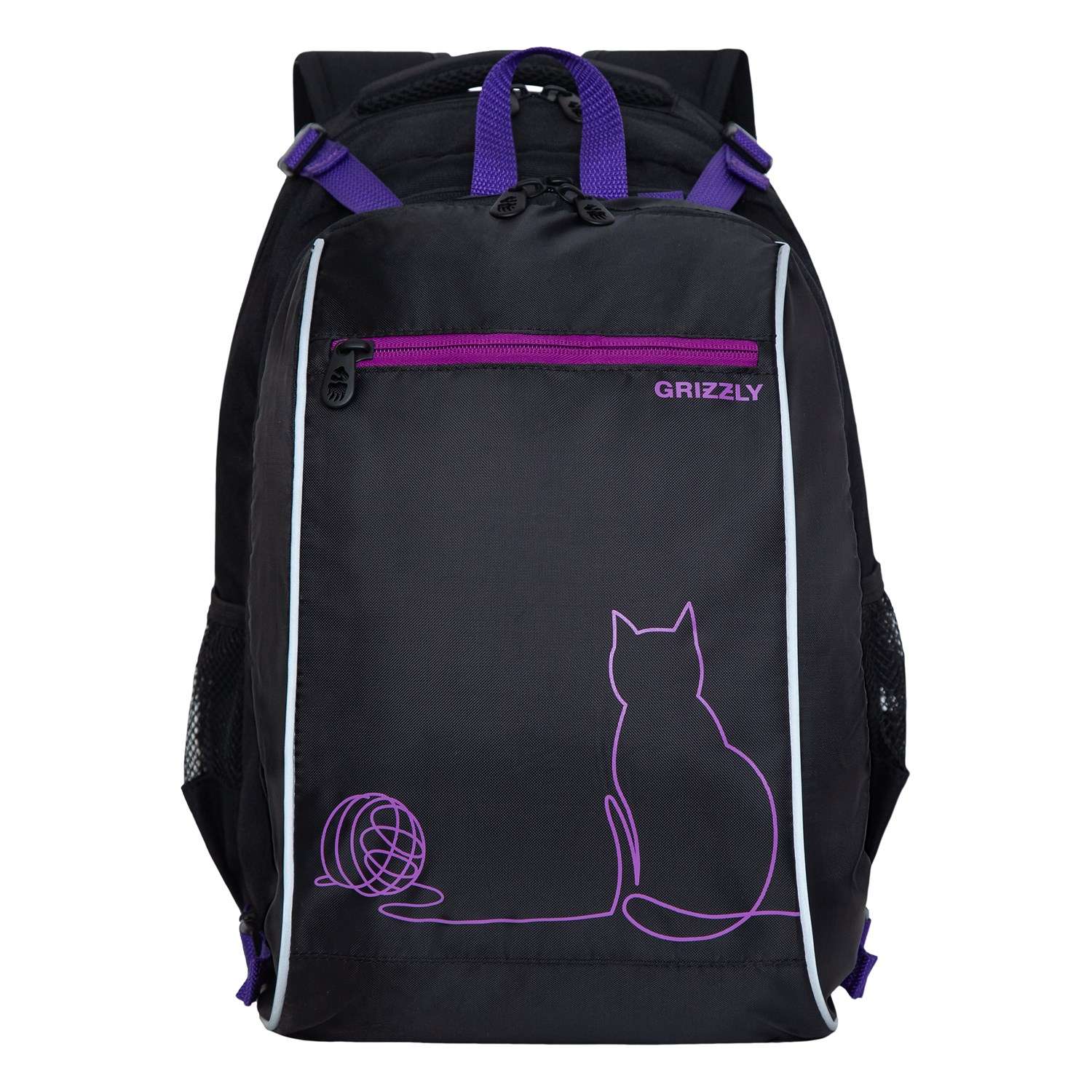 Рюкзак школьный с мешком Grizzly Черный RG-269-1/3 - фото 2