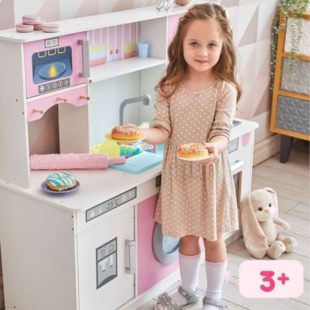 Кухня детская игровая SunnyWoods Аделина со светом звуком и набором посуды