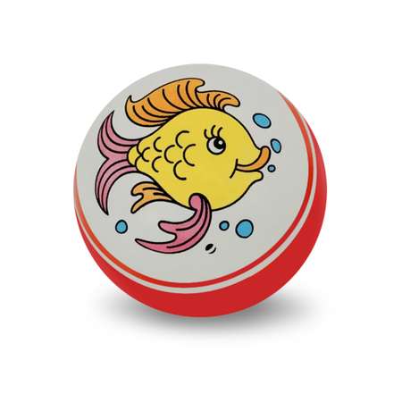Мяч ЧАПАЕВ Рыбка красный 7см 44251