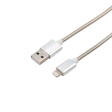 Кабель REXANT USB - Lightning 1 метр в металлической оплетке