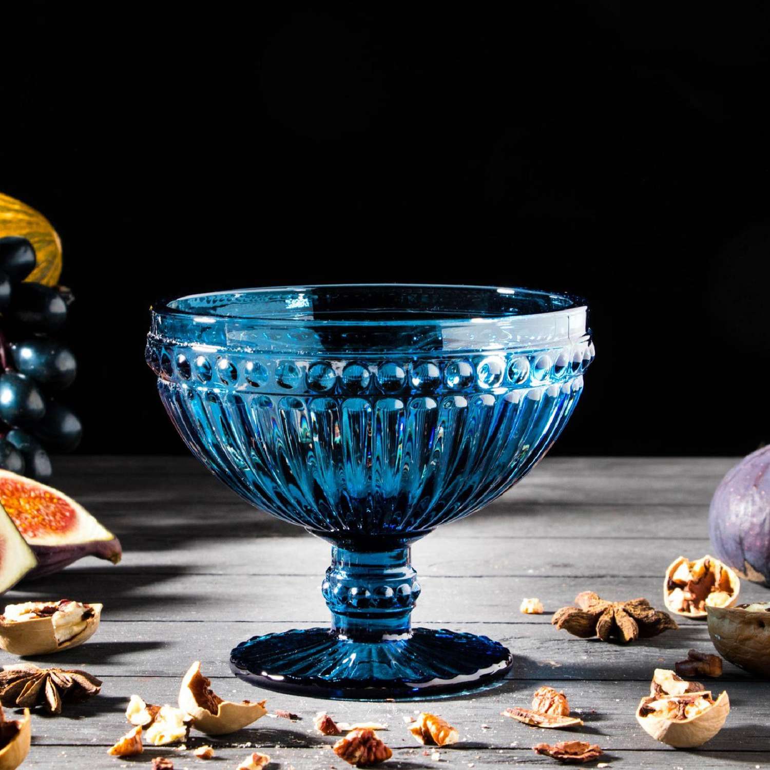 Креманка Sima-Land стеклянная «Босфор» 350 мл 12×11 см цвет синий - фото 1