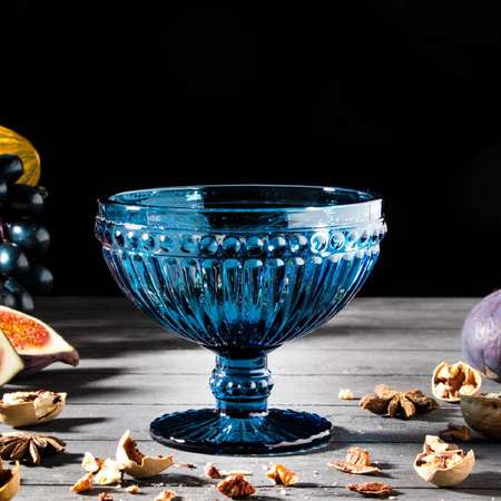 Креманка Sima-Land стеклянная «Босфор» 350 мл 12×11 см цвет синий