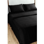 Комплект постельного белья LELIT 2-х спальный 100% страйп-сатин 145гр/м2 черный