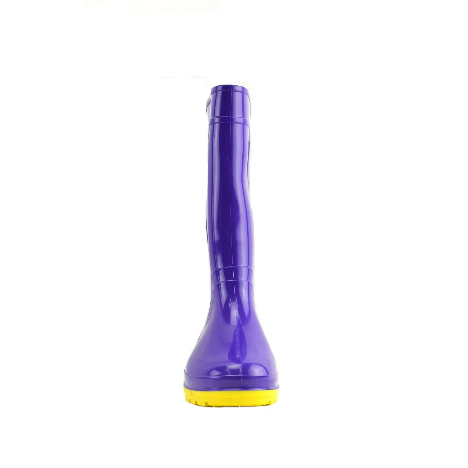 Резиновые сапоги Дарина Д18Фиолетовый+желтая подошва - фото 5