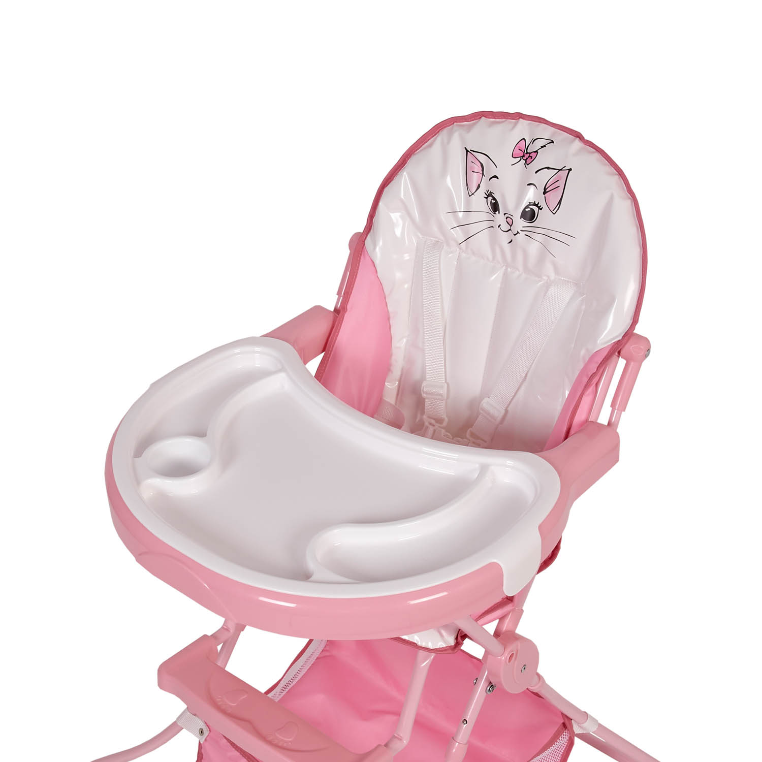 Стул для кормления Polini kids Disney baby 252 Кошка Мари Розовый - фото 14