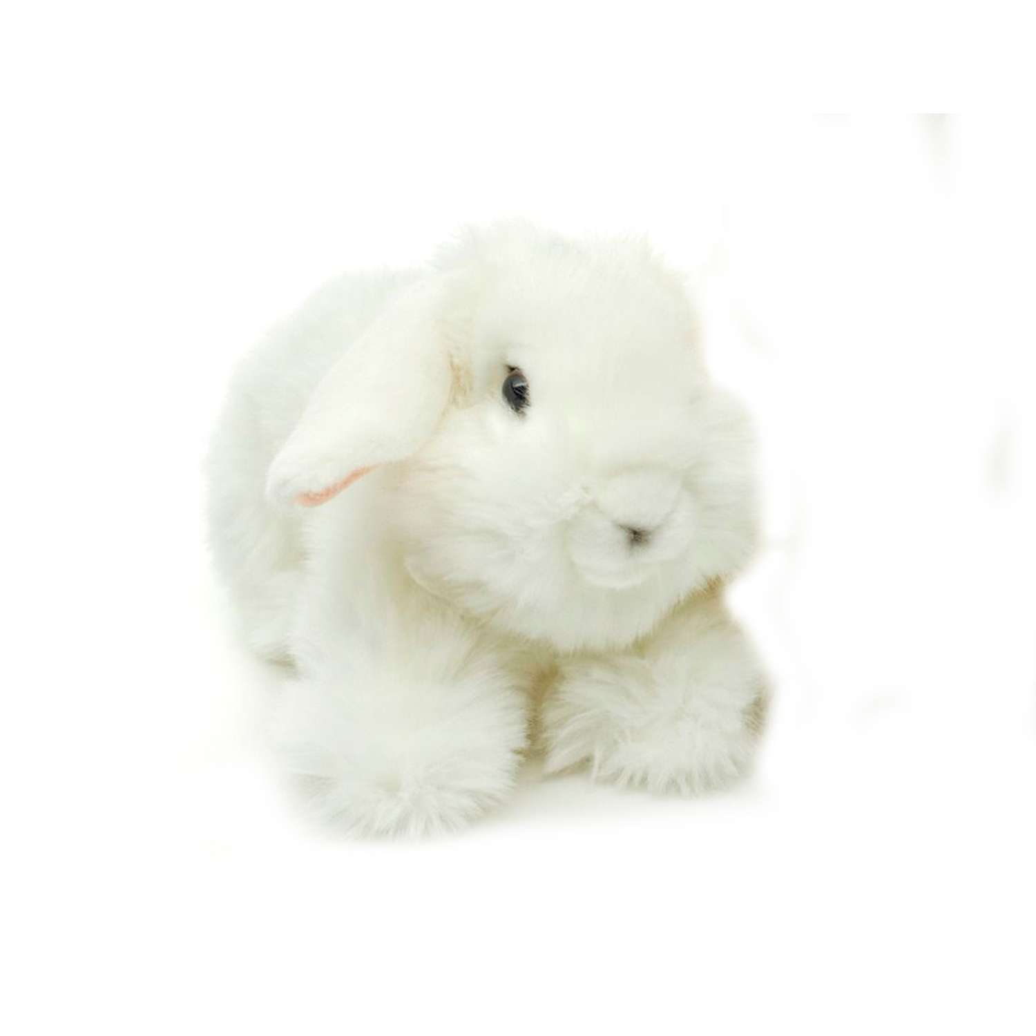Игрушка мягкая LEOSCO Кролик лежащий белый 22 см - фото 1