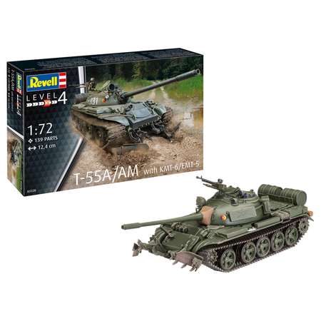Сборная модель Revell Советский основной и средний танк T-55A/AM с KMT-6/EMT-5