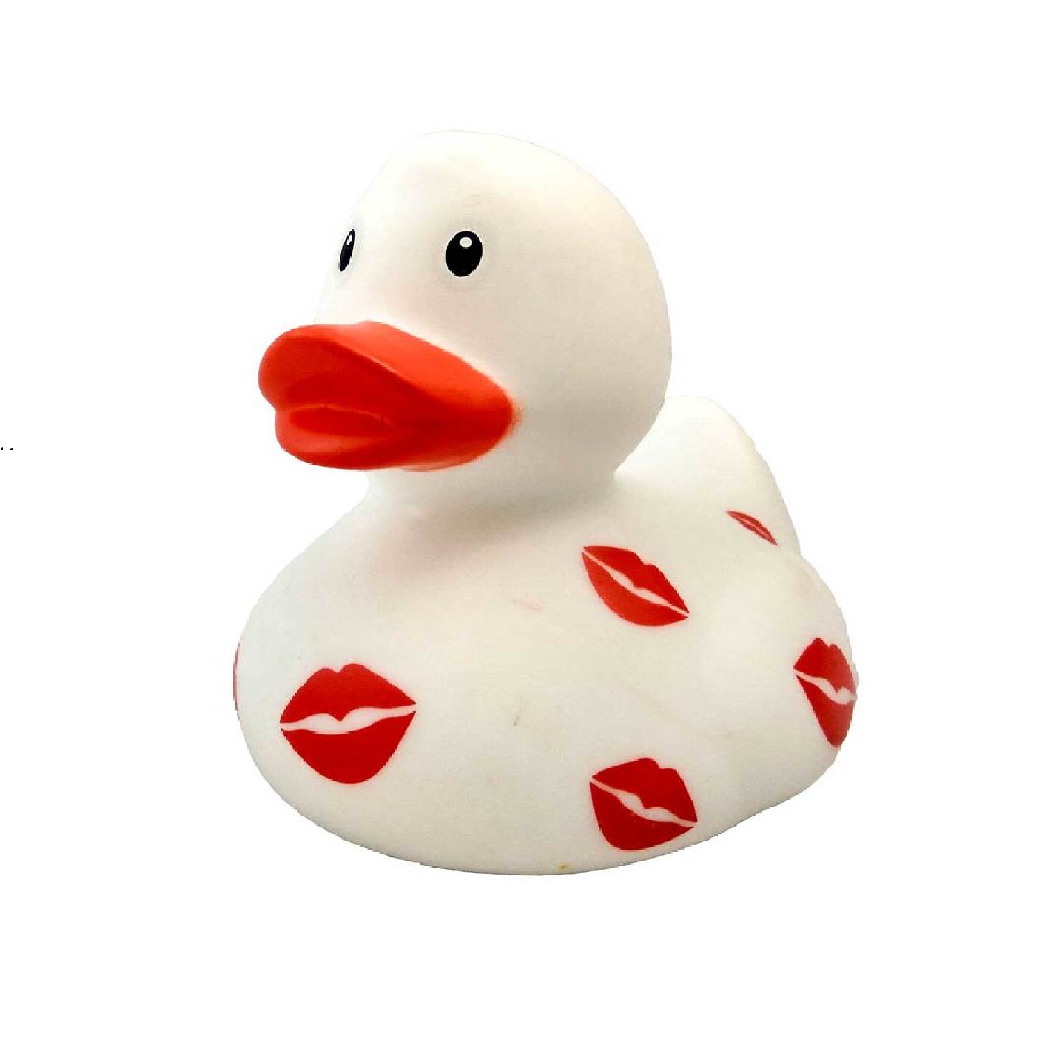 Игрушка Funny ducks для ванной Белая уточка с поцелуями 1995 - фото 1