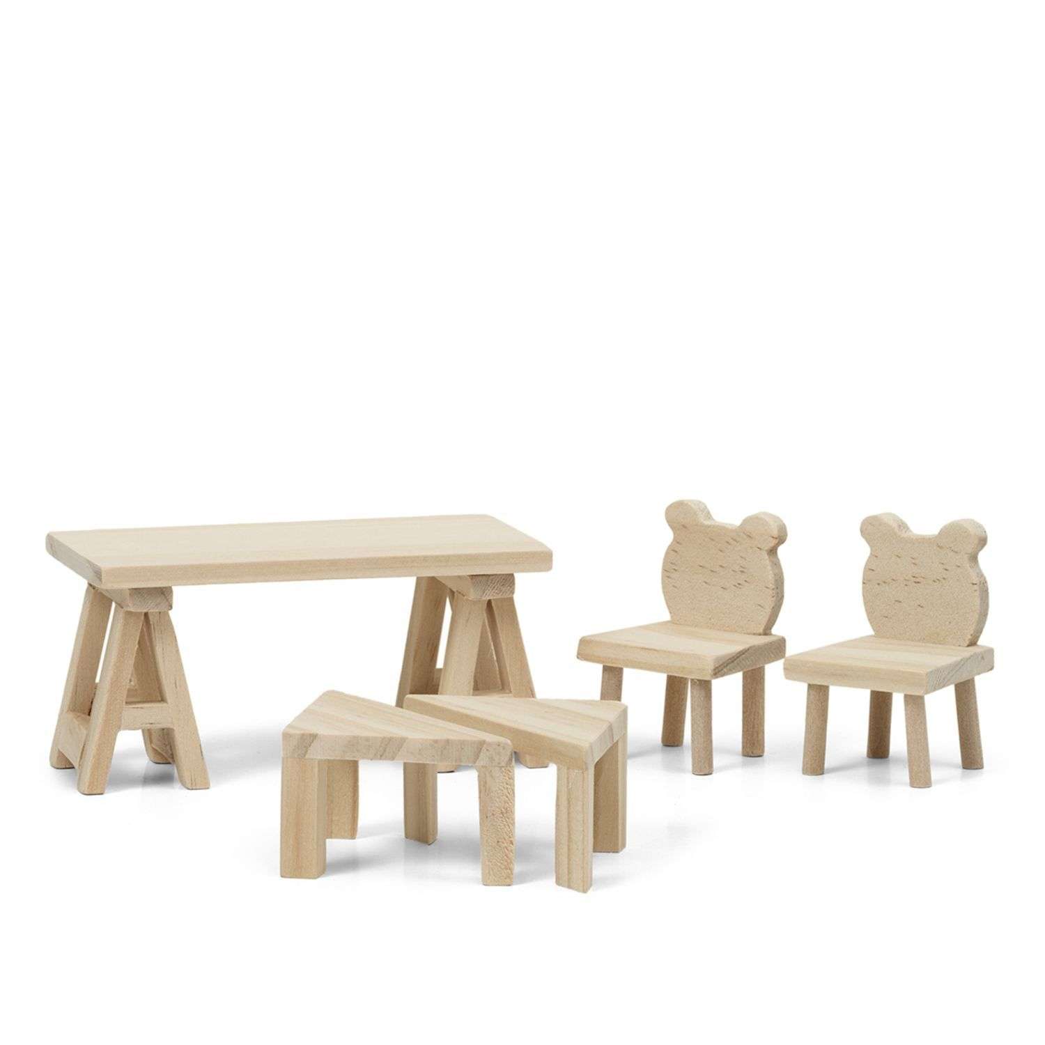 Мебель для домика Lundby Стол и стулья Сделай сам 5предметов LB_60906400 LB_60906400 - фото 3