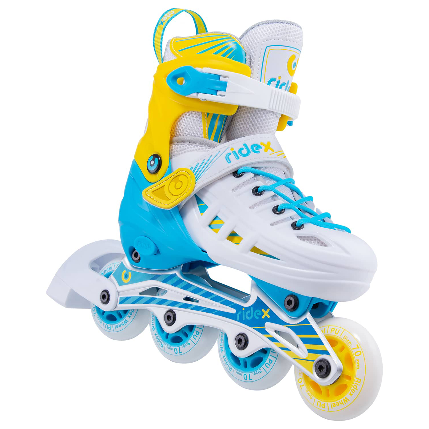 Ролики раздвижные RIDEX Inline skates Twist Yellow plastic S - фото 4