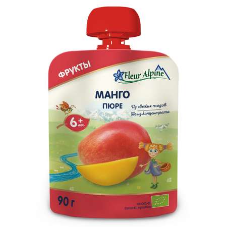 Пюре Fleur Alpine Органик манго 90г с 6 месяцев