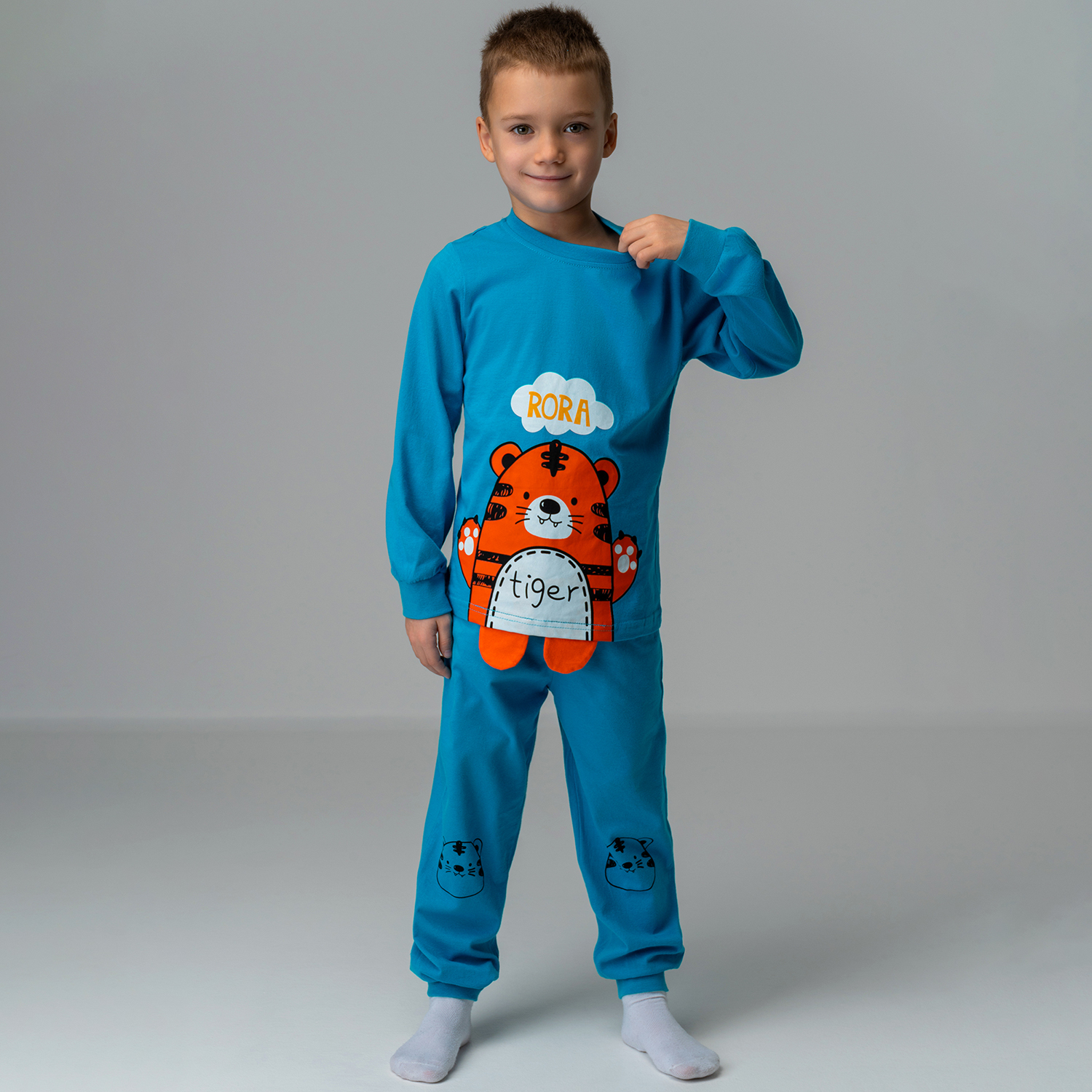 Пижама BONITO KIDS BK0977PJMбирюзовый - фото 10