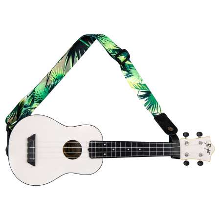 Ремень Flight S35 JUNGLE для гавайской гитары укулеле материал полипропилен зеленый рисунок джунгли