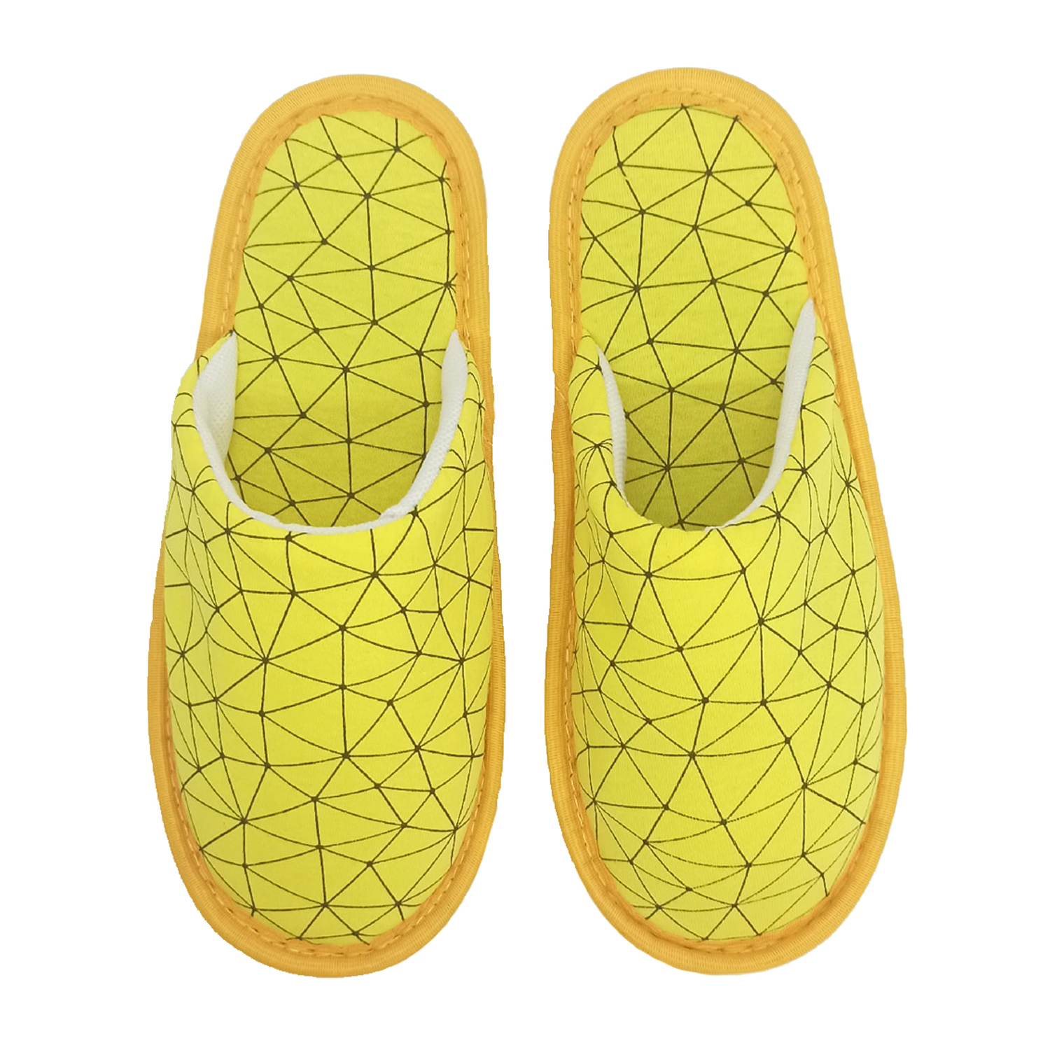 Тапочки домашние  IVShoes С-6ДМ(д)-МР/желтый/треугольник - фото 2