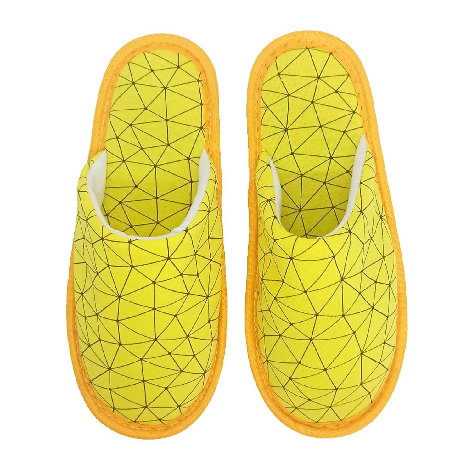 Тапочки домашние  IVShoes С-6ДМ(д)-МР/желтый/треугольник - фото 2