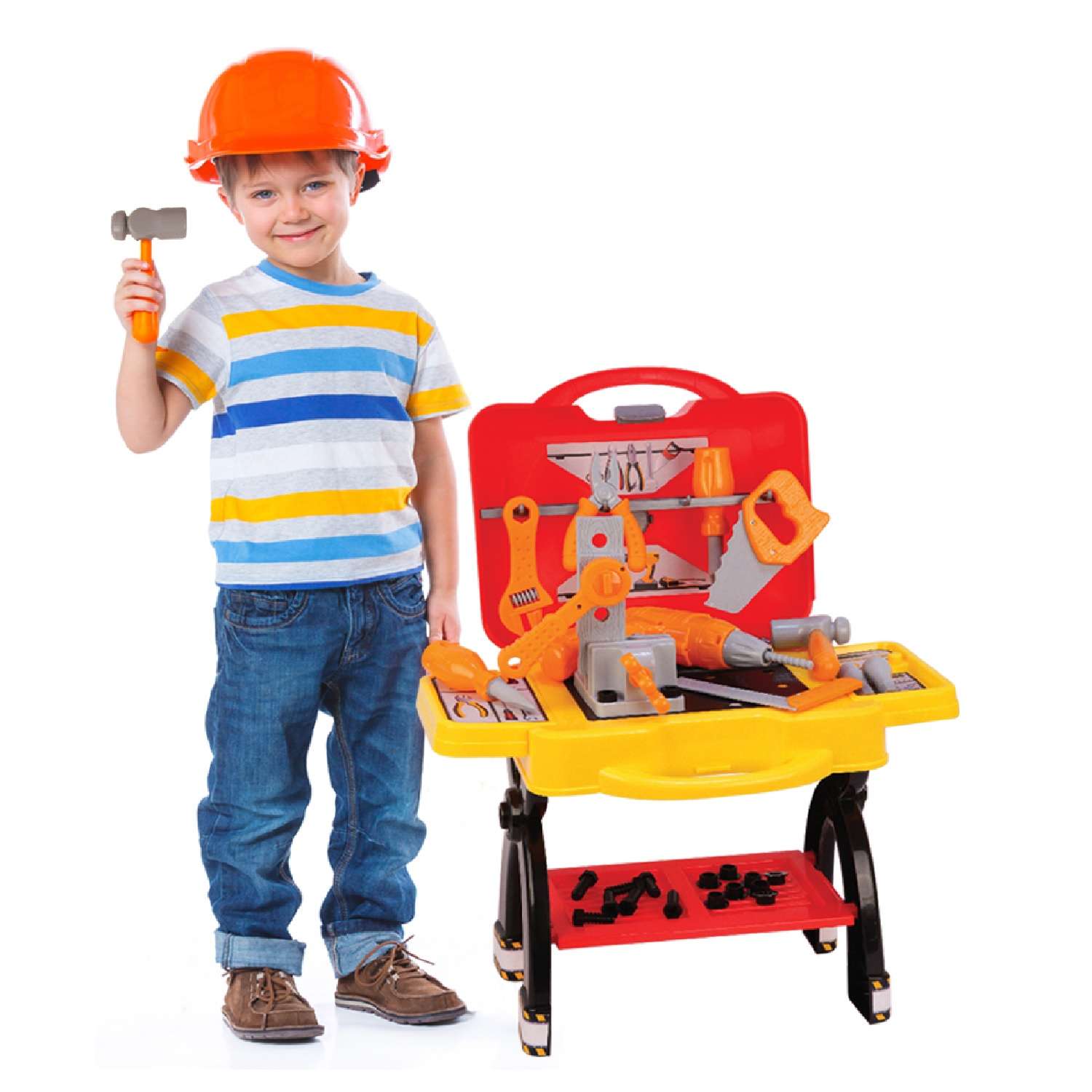 Игровой набор детский Green Plast игрушечные инструменты Мобильная мастерская для мальчика - фото 4