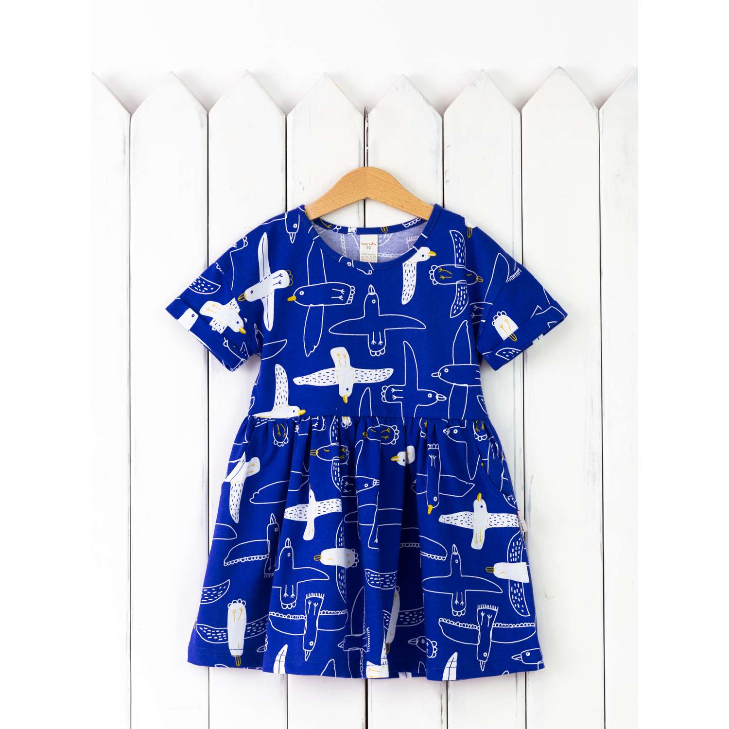 Платье BABY-BOOM С156/16-К Чайки на синем - фото 1