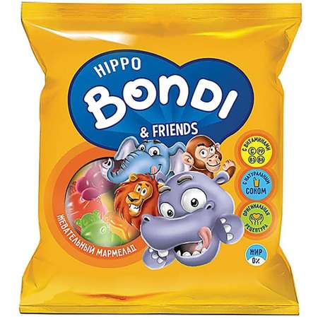 Мармелад жевательный HIPPO BONDI and FRIENDS в форме бегемотиков 70 г