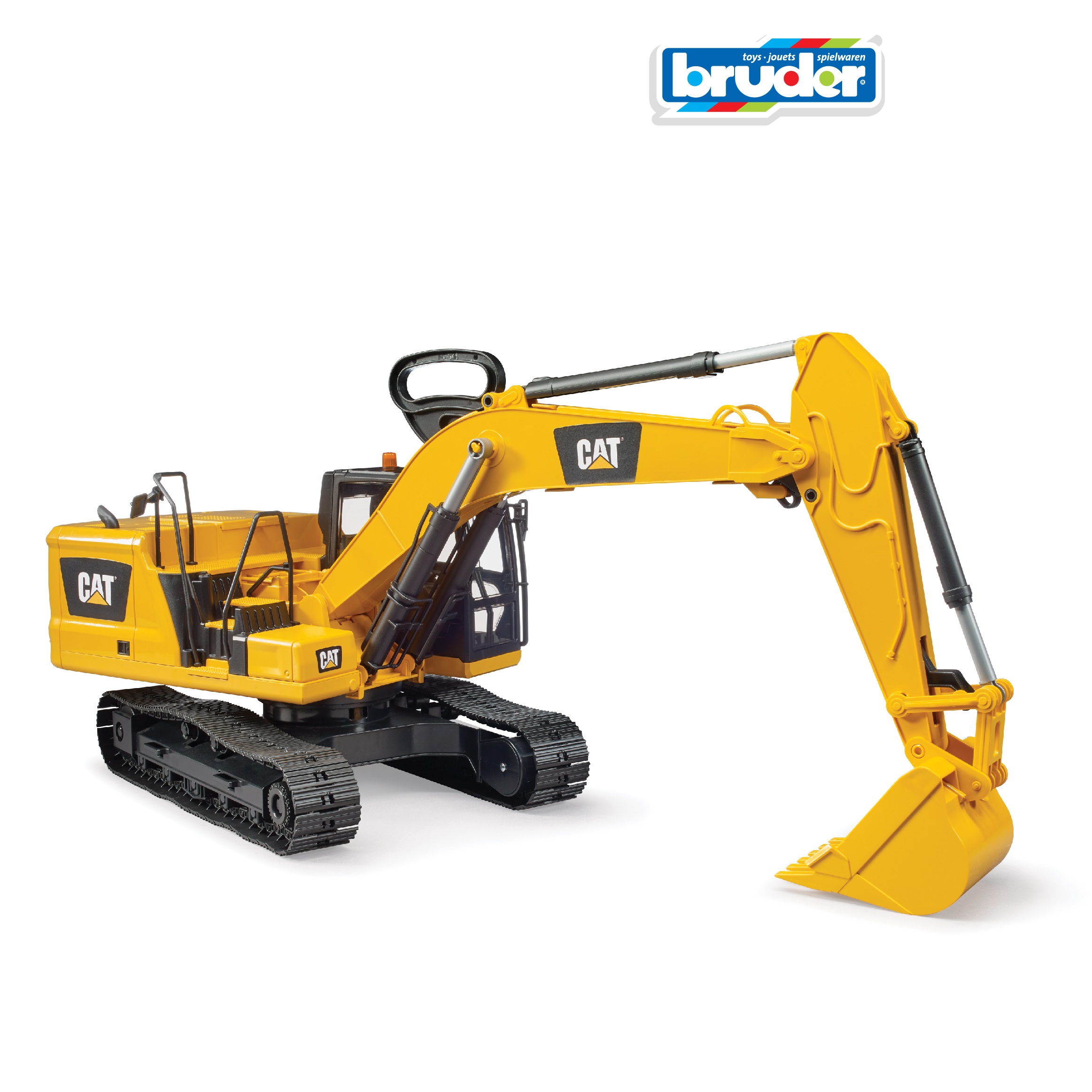 Экскаватор Bruder 1:16 фрикционный желтый 02-483 - фото 1