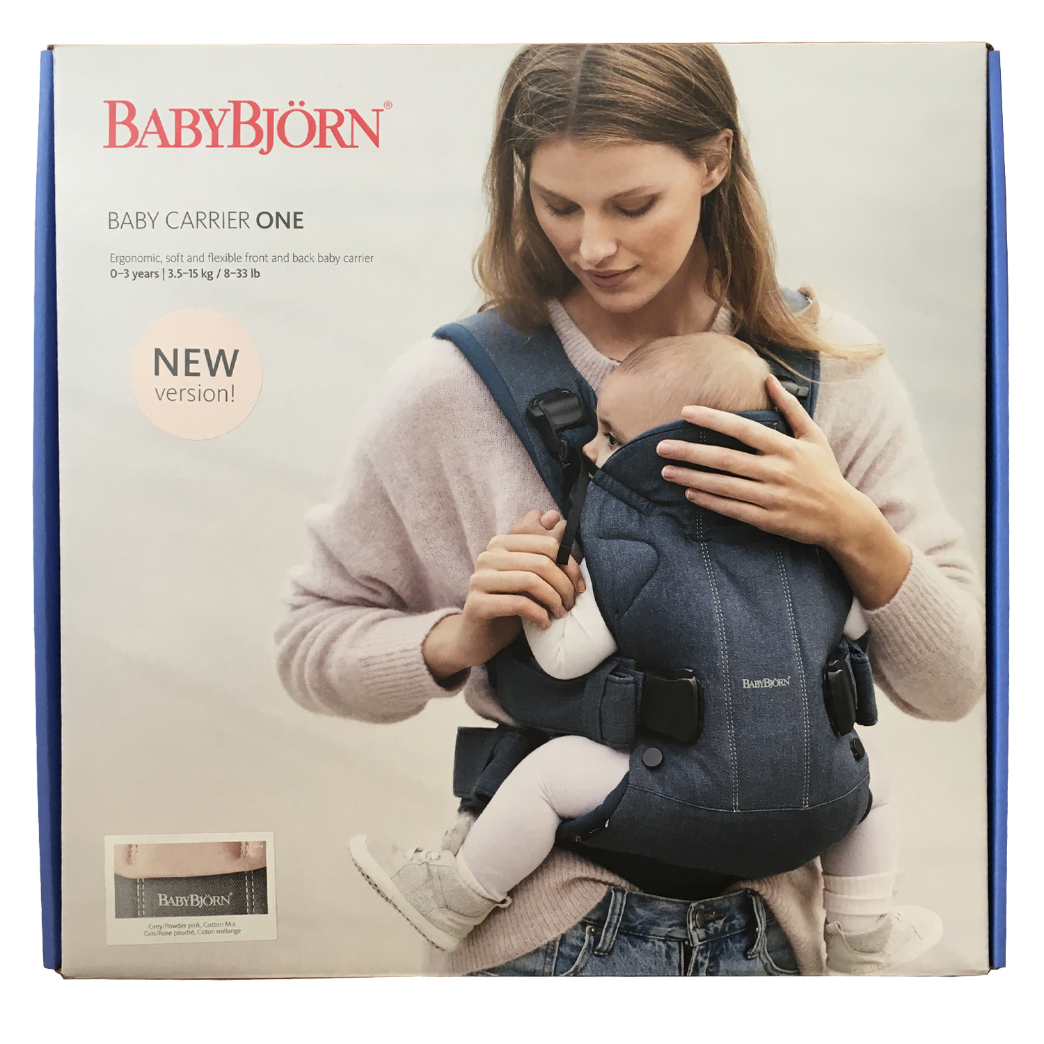 Рюкзак-переноска BabyBjorn One Cotton Деним Пепельно-синий - фото 21