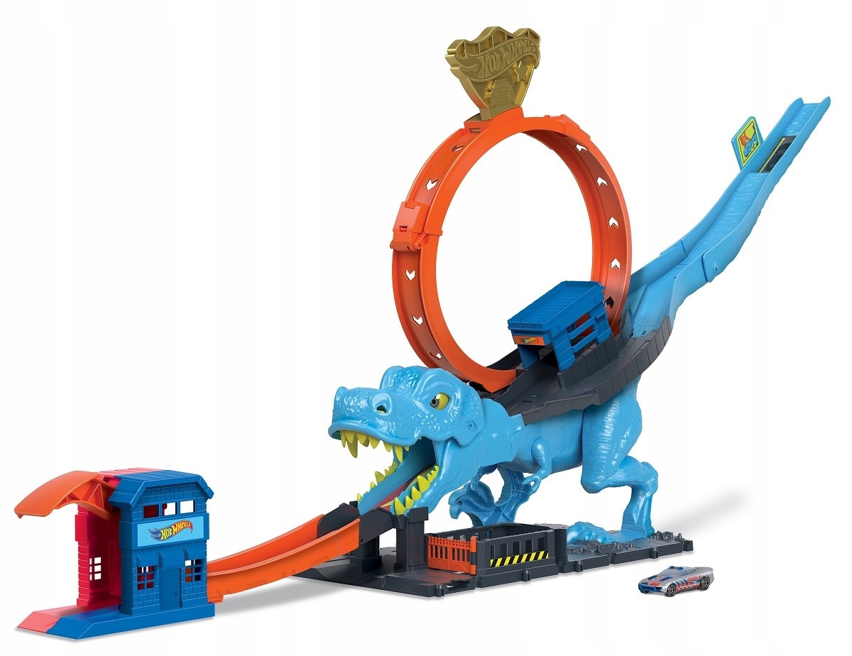 Набор игровой Hot Wheels City T-Rex Loop And Stunt Playset HKX42 купить по  цене 5999 ₽ в интернет-магазине Детский мир