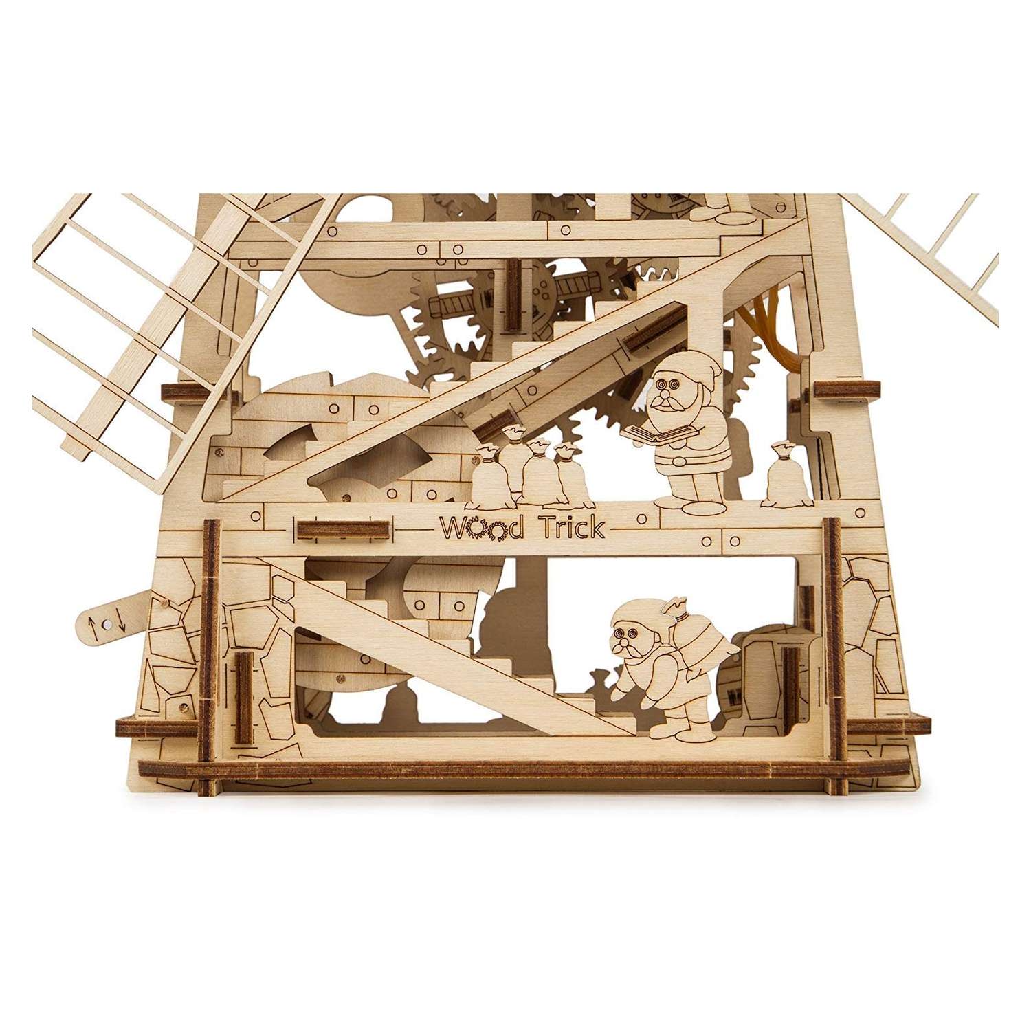 Конструктор Wood Trick Механическая мельница с мотором 1234-1A - фото 4