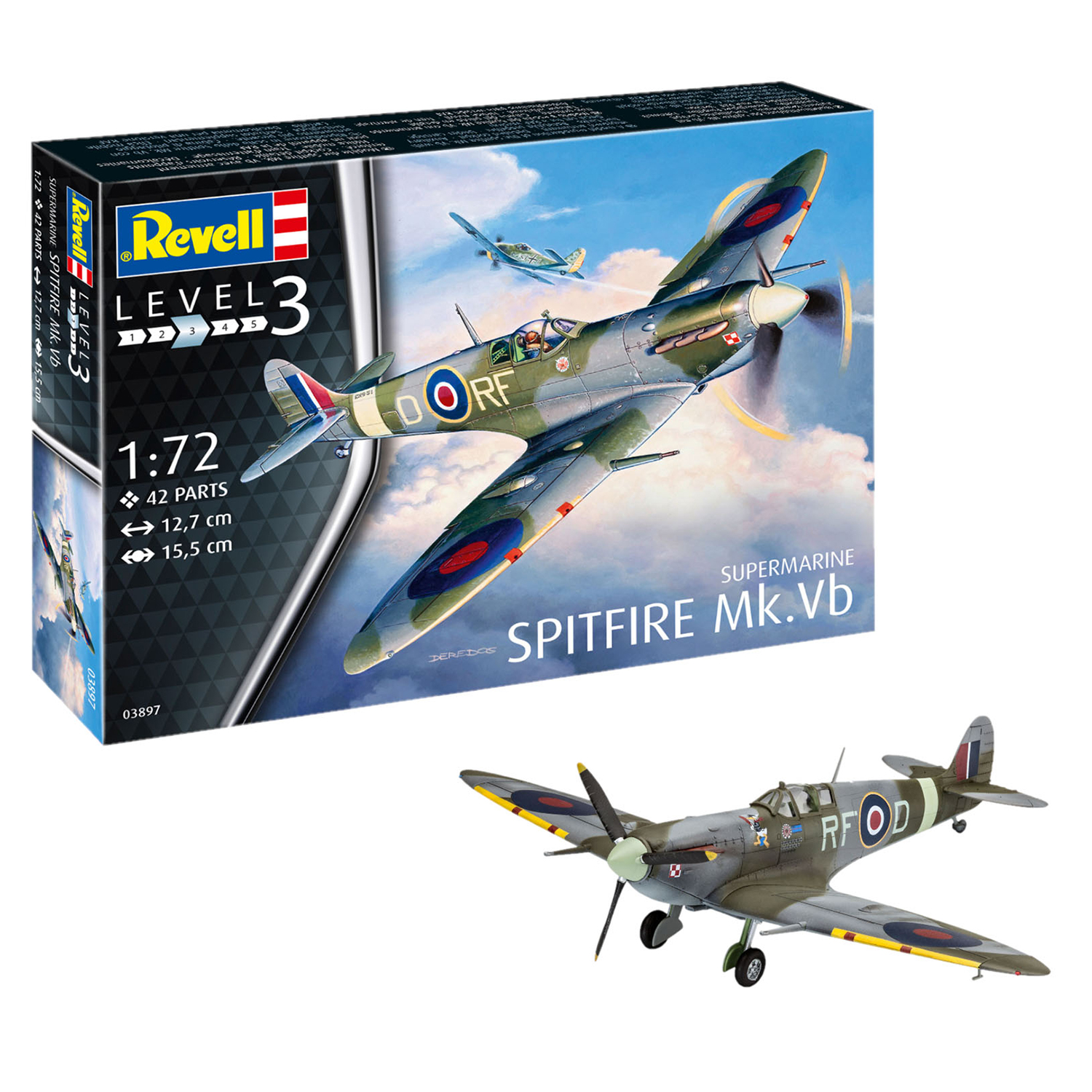 Сборная модель Revell Британский истребитель Spitfire Mk Vb времен Второй мировой войны 03897 - фото 2