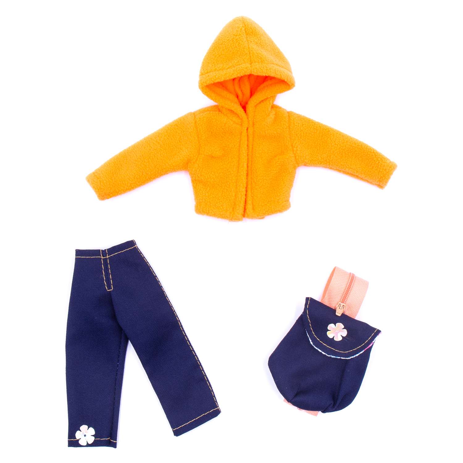Набор одежды Модница для куклы 29 см: куртка штаны и рюкзак оранжевый 9999оранжевый&amp;синий - фото 2