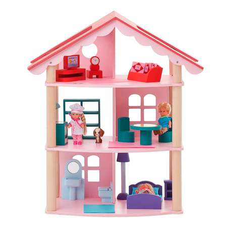 Кукольный домик  Paremo Роза Хутор с мебелью 14 предметов PD215