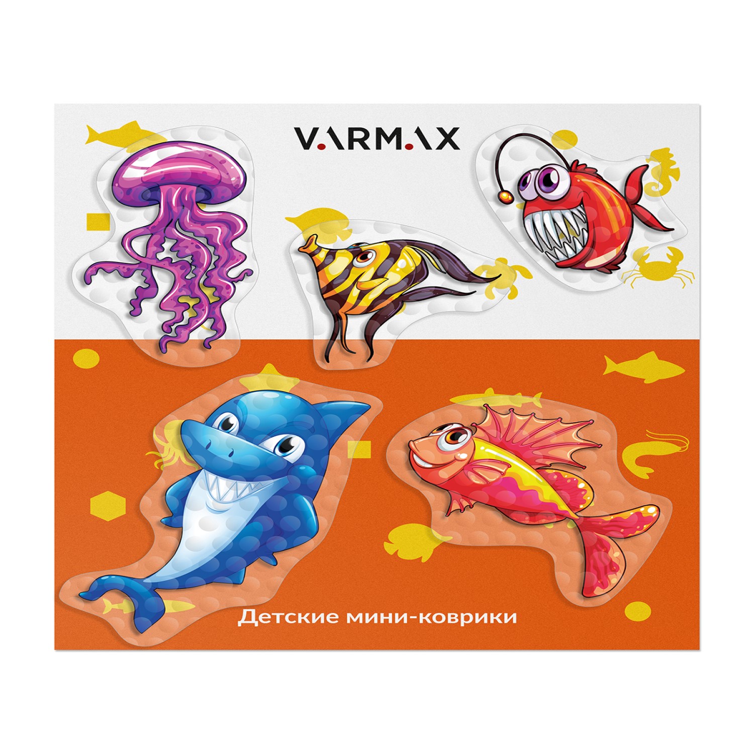 Набор мини-ковриков Varmax № 22 с присосками в ванную детский - фото 2